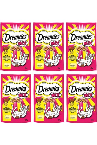 Dreamies Mix Sığırlı Peynirli Kedi Maması 60 Gr X 6 Adet
