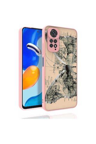 Nourthkiingdom Redmi Note 11 Global Kılıf Desenli Kamera Korumalı Parlak Nrtk Nora Kapak - No5 NO5