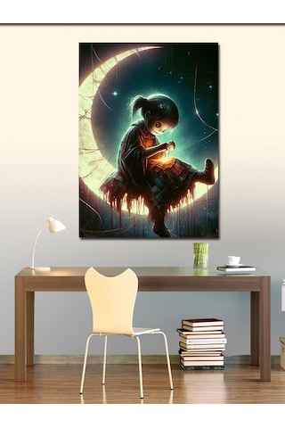 Kanvas Tablo Ay Ve Kukla 70cmx100cm