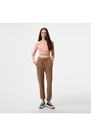 Converse Twist Front Kadın Uzun Kollu Pembe T-shirt