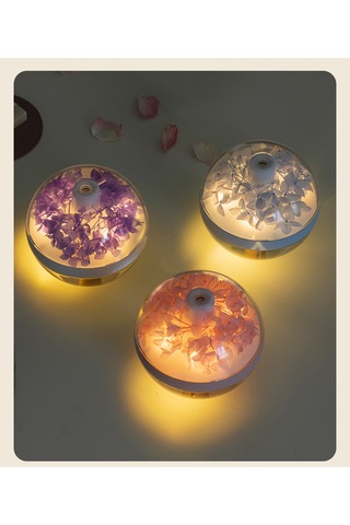 Ebedi Çiçek Küçük Başucu Ortam Işığı Nemlendirici-mor