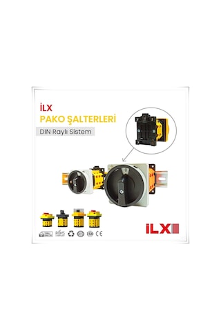İlx İl-Xl6-A06-050 0-1 Aç-Kapa Pako Şalter 6 Fazlı A Tipi 64X64