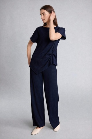 Defacto Straight Fit Düz Paça Bürümcük Pantolon G2919ax26aunv31 Lacivert-nv31