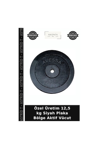 Özel Üretim 12,5 Kg Siyah Plaka Bölge Aktif Vücut