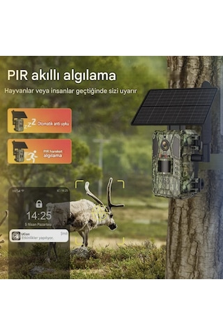 4g Solar Foto Kapan Kamuflaj Kamera Gps Ve Hayalet Kızılötesi