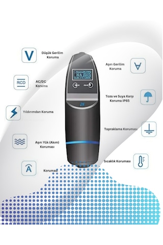 Khons 22 Kw Taşınabilir Elektrikli Araç Şarj İstasyonu 10m Kablolu