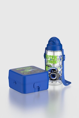 Renga Leya Monster Truck Desenli Pp Çocuk Beslenme Kabı Ve Suluk Seti 192013 Mavi Mavi