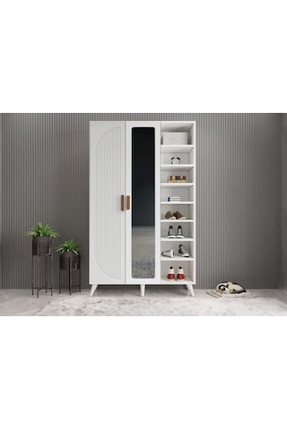 Robe Membran 3 Kapaklı Portmanto Montaj Dahil Beyaz 120 Cm