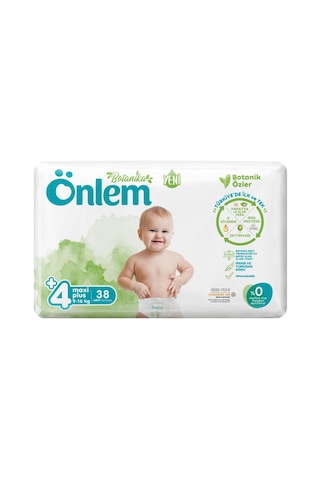 Önlem Botanika Bebek Bezi 4+ Numara Maxi Plus İkili Jumbo Paket 38 Adet