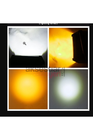Offroad Sis Çalışma Lambası Turuncu Beyaz Cakar Modlu 12 Led 18w