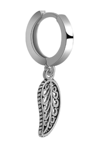 925 Ayar Gümüş El İşçiliği Telkari Yaprak Model Tekli Erkek Küpe Bymissmücevherat Gümüş