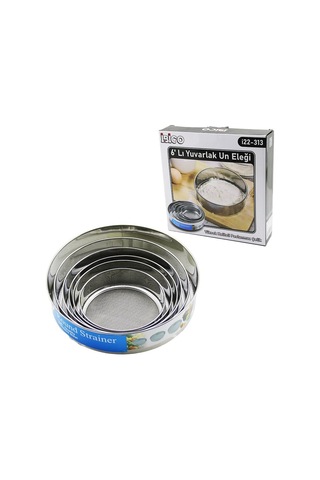İbico İ22-313 Round Strainer Metal Un Elek Seti 6 Parça, 15-26.5cm