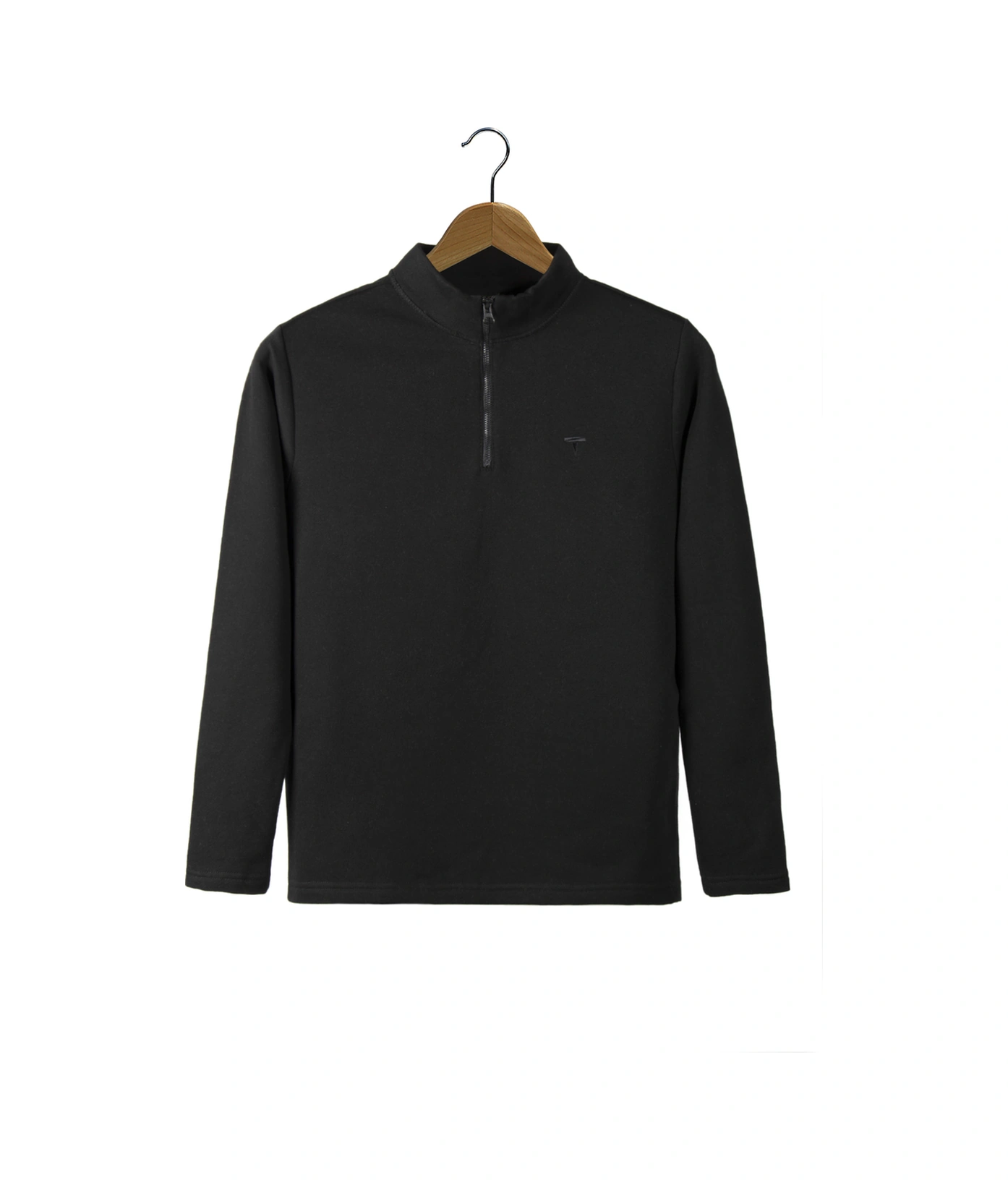 Terapi Men Erkek Siyah Yarım Fermuarlı Basic Düz Renk Trend Sweatshirt Siyah1
