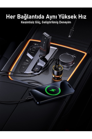 Aohi Superauto Araç İçi Şarjı, 3 Portlu Pd 170w Type-c To Type-c
