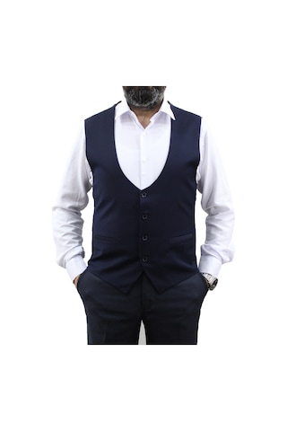 Mentor Regalo Büyük Beden U Yaka Yelek Laci̇Vert 550177