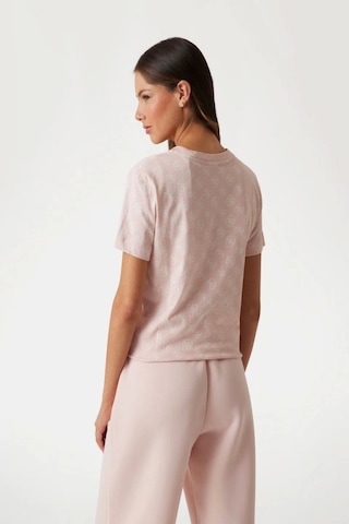 Guess Kadın Pembe 4g Logolu T-shirt Pembe