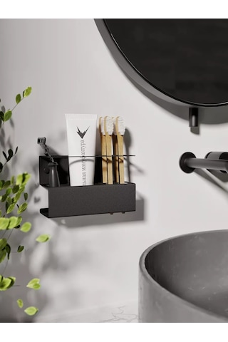 Stal'naa Manufaktura Diş Fırçası Ve Macunu İçin Duvar Tipi Tutucu 168915280 Siyah Mat