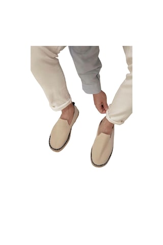 Unisex Bej Triko Espadril Bej