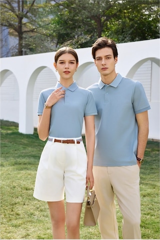 New Performance Premium Polo T-shirt 100% Pamuk Merserize Mavi