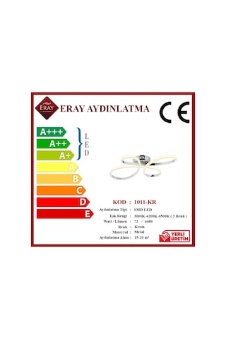 Eray Aydınlatma 1011-Kr Krom Led Avize