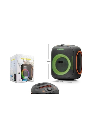 Subzero Wr185 120w Rgb Işıklı Bluetooth / Usb / Sd Müzik Kutusu Tws Destekli Taşınabilir Hoparlör