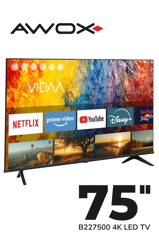 Awox B227500 75" 4K Ultra HD Smart LED TV