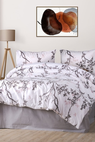 Aytunç Yeliz %100 Pamuklu Çift Kişilik Nevresim Takımı 200x22... Gri