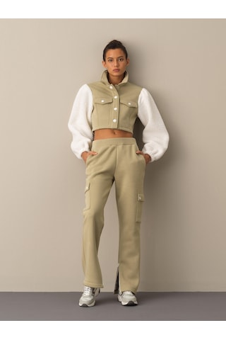 Xint Yeşil Oversize Pamuklu Sweat Pantolon 470376