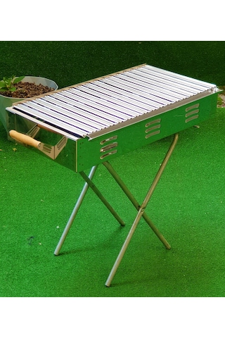 Paslanmaz Katlanabilir Ayaklı Mangal 60 Cm