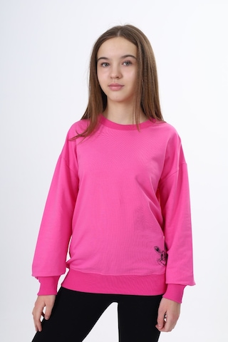 Toontoy Kids Toontoy Kız Çocuk Baskılı Sweatshirt Fuşya