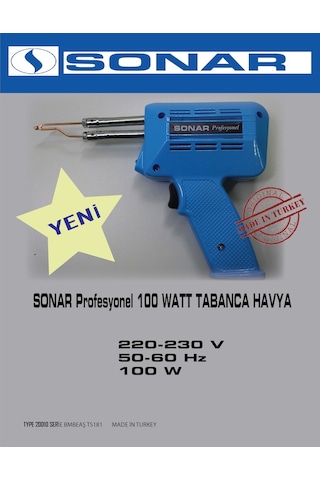 Sonar Profesyonel 100 W Tabanca Lehim Havyası Sonar Profesyonel 100 W Tabanca Lehim Havyası