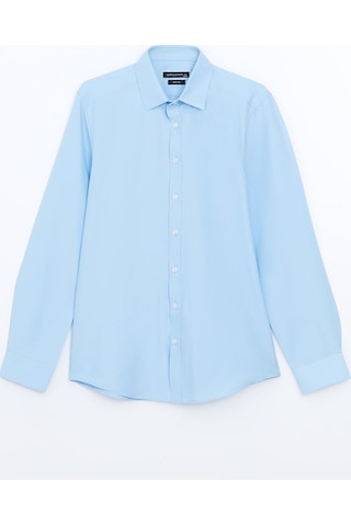 Lcw Busıness Mavi Slim Fit Uzun Kollu Poplin Erkek Gömlek