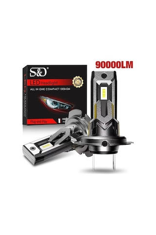 Geeksen Grafen T7s Direk Takma Tam Uyum Otomobil Led Farı H7 Siyah Fonksiyonel Lamba H7 Kısa