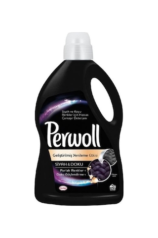 Perwoll Siyah Doku Sıvı Çamaşır Deterjanı 50 Yıkama 2 x 3 L