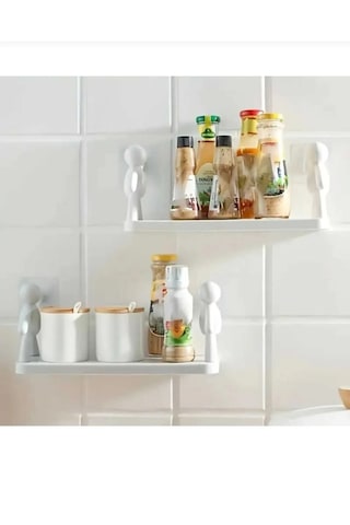 1 Adet İnsan Figürlü Kendinden Yapışkanlı Craft Banyo Rafı