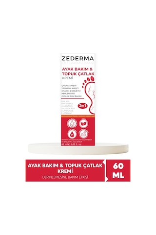 Zederma 60 Ml Ayak Bakım & Topuk Çatlak Kremi %20 Üre İle Hızlı Nemlendirme Sağlar