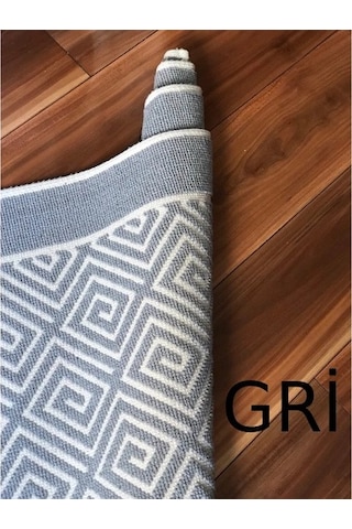 Alize Yıkanabilir Bukle Pamuklu Kilim Labirent Gri
