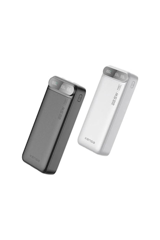 20.000 Mah 22.5w Powerbank Hızlı Şarj Destekli Dijital Ekran Göstergeli Siyah