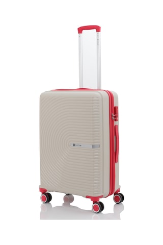 Mçs Polipropilen Valiz V374 65 Cm S21yy100000665 00422 Kemik/kırmızı