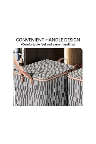 Unimarket Kapaklı Giysi Saklama Çantası, Gardırop Ayırma Saklama Kutusu Taşınabilir Saklama Kutuları, Ev Yatak Odası Battaniye Yatak Saklama Kapları Için Güçlü Saplı Fermuarlı Katlanabilir S Q8rcwv