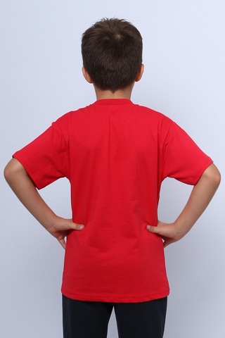 Çocuk Atatürk Ayyıldız Baskılı Tshirt Kısa Kollu A62 Kırmızı