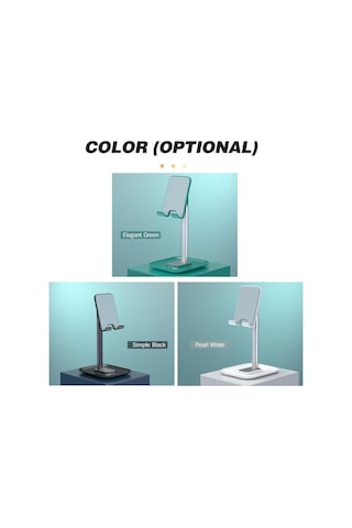 Padalink 12.9 İnç Altı Cihazlar İçin Yüksekliği Ve Açıyı Ayarlanabilir Abs+alüminyum Masaüstü Telefon/tablet Tutucu, Sürtünme Önleyici, Şarj Delikli, Siyah