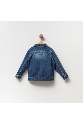 Overdo Kids Unisex 1-4 Yaş Basic Çocuk Kot Ceket Koyu Mavi