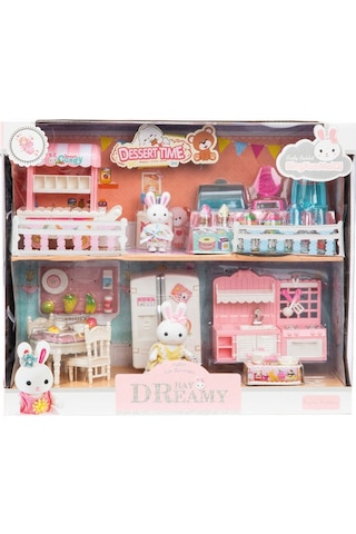 Bay Dreamy Mini Tavşan-Çift Katlı Mutfak Oyun Seti