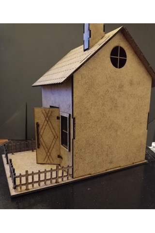 TLR hobi Tlrhobi Bahçeli Ev Ahşap Maket