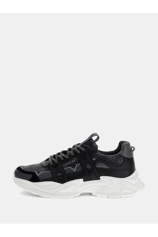 Guess Belluno Deri Erkek Sneaker Ayakkabı Fmpbeufal12 Siyah