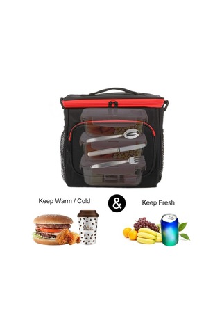 Soğutucu Çanta, Öğle Yemeği Kutusu, Ayarlanabilir Omuz Askılı Yalıtımlı Öğle Yemeği Çantası, Okul, Ofis, Plaj, Piknik, Seyahat İçin Taşınabilir Su Geçirmez Öğle Yemeği Çantası Çok Renkli