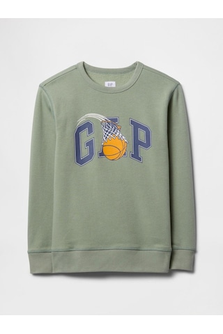 Gap V-spr Logo Crew Çocuk Sweatshirt-7992 Lacivert