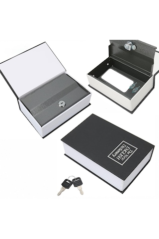 Küçük 114x80x45mm Kitap Modeli Kilitli Kasa - Kumbara Renkli 5250
