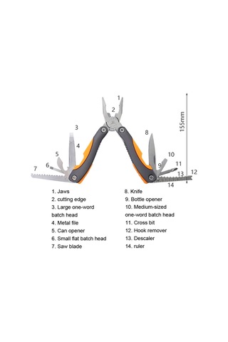 Rdeer Rt-2350 Çok Amaçlı Pense Katlanır Bıçak Açık Hava Ev Acil Durum Aracı